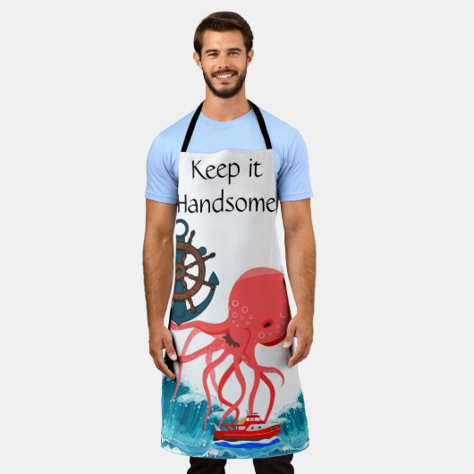 Alles over afdruk Schort Houd het handige octopus (Gedragen)