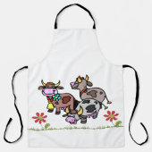 Alles over Afdruk Schort Koe Moo Floral (Voorkant)