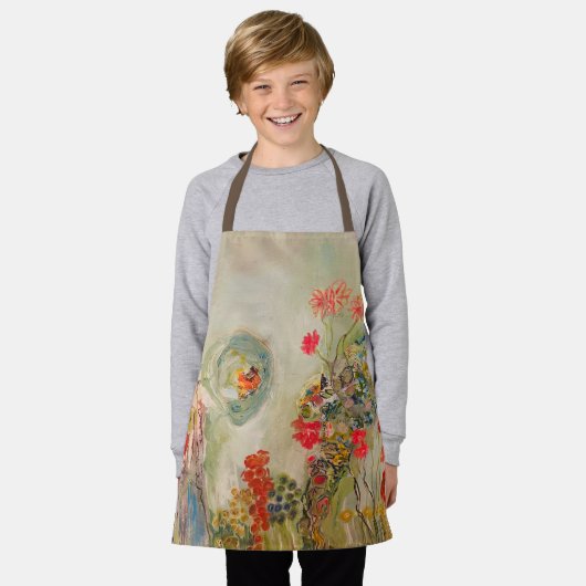 Alles-over-afdruk Schort van het kind, middelgroot (Gedragen)