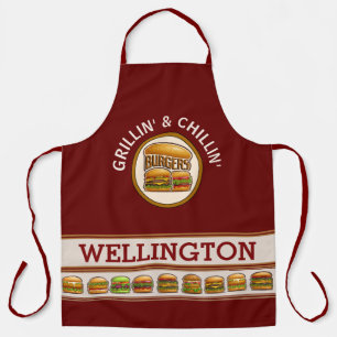 Alles-over-afdrukscherm voor branderboss schort