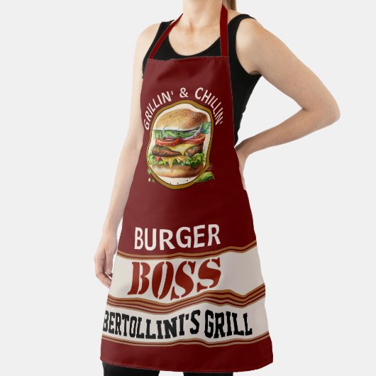 Alles-over-afdrukscherm voor branderboss schort (Insitu)