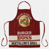 Alles-over-afdrukscherm voor branderboss schort (Voorkant)