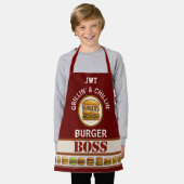 Alles-over-afdrukscherm voor branderboss schort (Gedragen)