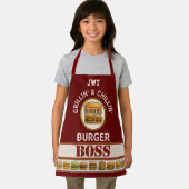 Alles-over-afdrukscherm voor branderboss schort (Insitu)