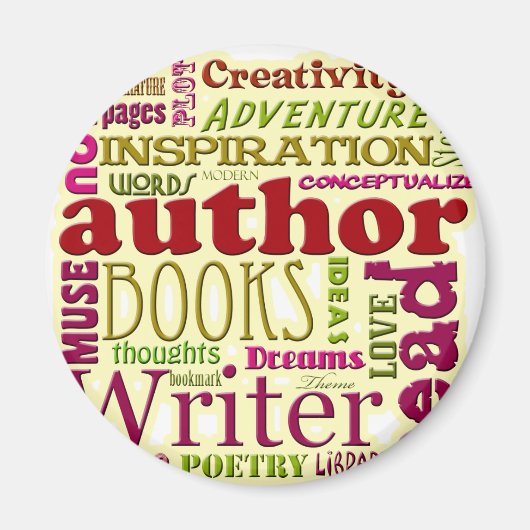 Alles over Auteurs rood Magneet (Voorkant)