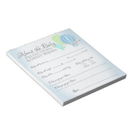 Alles over Baby Hot Air-ballonnen — Showgame Notitieblok