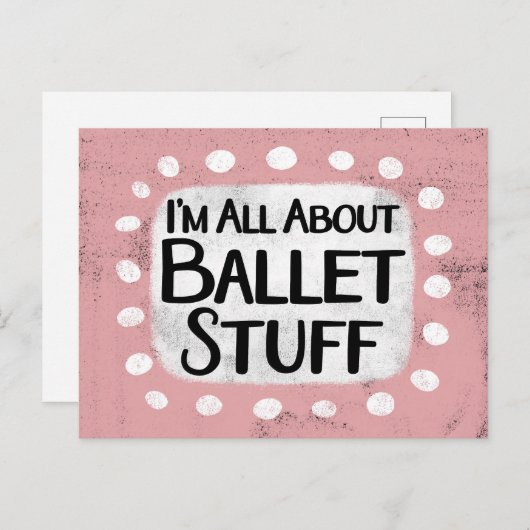 Alles over Ballet Stuff Briefkaart (Voorkant / Achterkant)