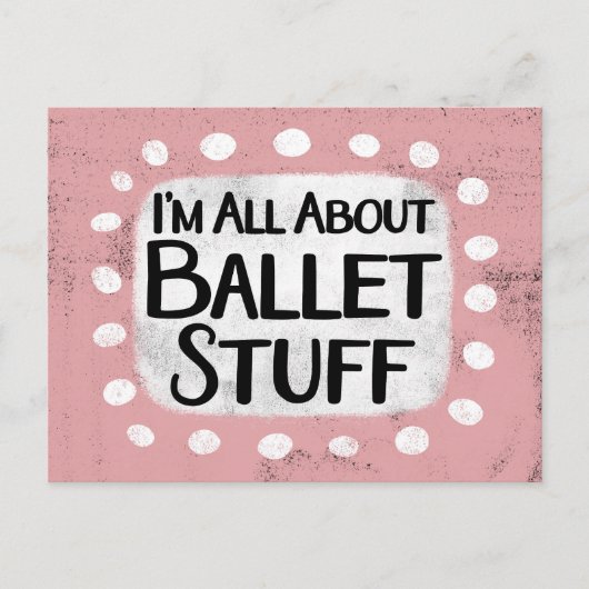 Alles over Ballet Stuff Briefkaart (Voorkant)