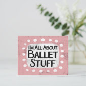 Alles over Ballet Stuff Wenskaart Kaart (Staand voorkant)
