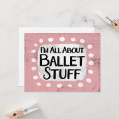 Alles over Ballet Stuff Wenskaart Kaart (Voorkant / Achterkant in situ)