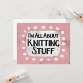 Alles over Breien Stuff Wenskaart Kaart (Voorkant / Achterkant in situ)