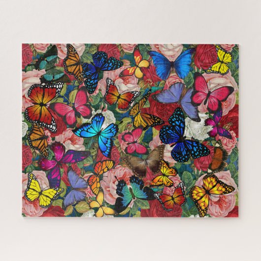 Alles over buiken en Rozen vlindervormig ontwerp Legpuzzel (Horizontaal)