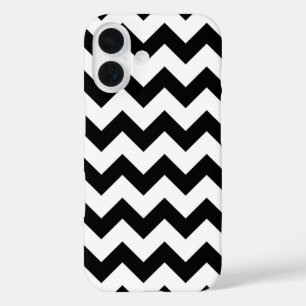 Alles over Chevron Print Black en White Zig Zags iPhone 16 Hoesje