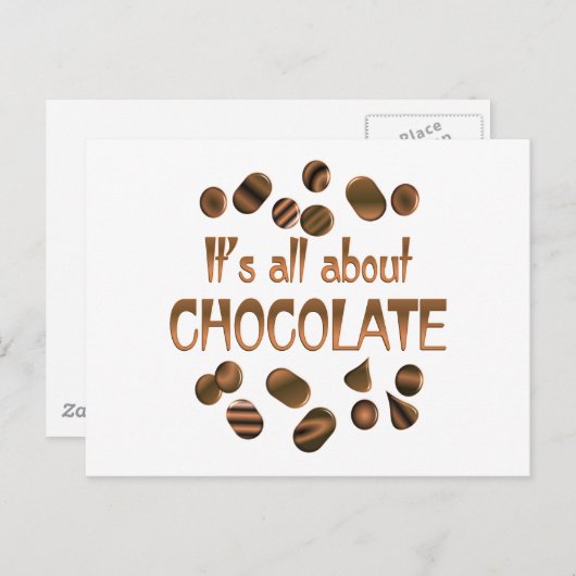 Alles over chocolade briefkaart (Voorkant / Achterkant)