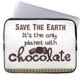Alles over chocolade laptop sleeve