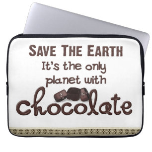 Alles over chocolade laptop sleeve