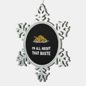 Alles over dat Baste Grappig Ontwerp voor Thanksgi Tin Sneeuwvlok Ornament (Rechts)