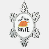 Alles over dat Baste ontwerp voor Thanksgiving Dag Tin Sneeuwvlok Ornament (Rechts)