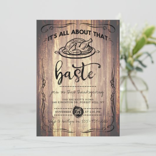 "Alles over dat kastje" Rustige Thanksgiving van h Kaart (Staand voorkant)