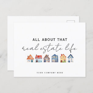 Alles over dat onroerend goed leven promotioneel briefkaart