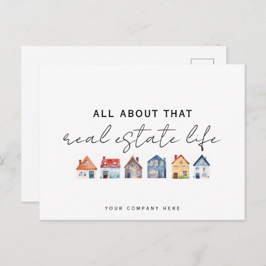Alles over dat onroerend goed leven promotioneel briefkaart (Voorkant / Achterkant)