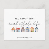 Alles over dat onroerend goed leven promotioneel briefkaart (Voorkant)