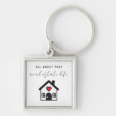 Alles over dat onroerend goed leven promotioneel sleutelhanger (Voorkant)