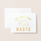 Alles over dat overgieten met Thanksgiving Folie Kaarten (Voorkant met envelop)