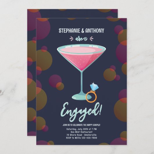 Alles over de bruid verlovingsfeest uitnodiging (Voorkant / Achterkant)