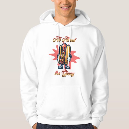 Alles over de Glizzy | Grappige hotdog humor Hoodie (Voorkant)