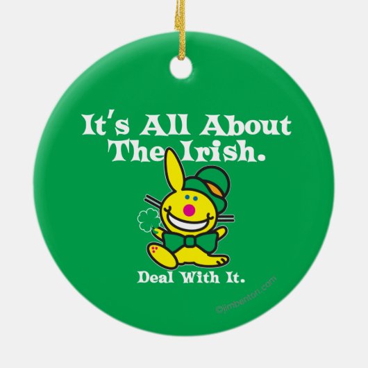 Alles over de Ieren (groen) Keramisch Ornament (Achterkant)