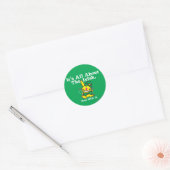 Alles over de Ieren (groen) Ronde Sticker (Envelop)