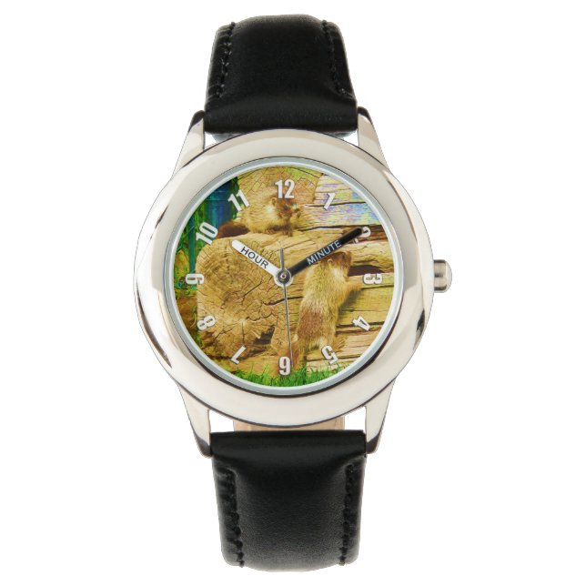 Alles over de Marmots - Baby Geelbuikmarmot Horloge (Voorkant)