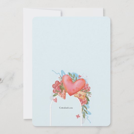 Alles over de uitnodiging van de Bridal van de Lie (Achterkant)