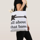 "Alles over die bas" met gitaargrafische bas Tote Bag (Dichtbij)