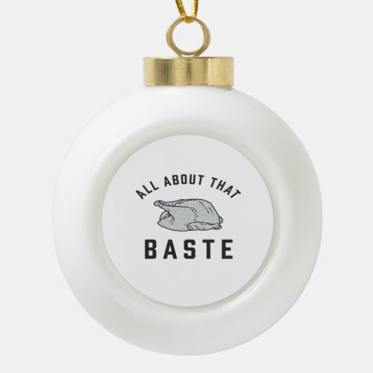 Alles over die Baste Classic Grappig Keramische Bal Ornament (Voorkant)