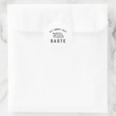 Alles over die Baste Classic Grappig Ronde Sticker (Tas)