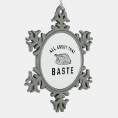 Alles over die Baste Classic Grappig Tin Sneeuwvlok Ornament (Links)