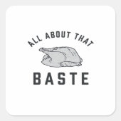 Alles over die Baste Classic Grappig Vierkante Sticker (Voorkant)