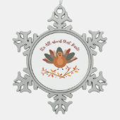 Alles over die Baste Classic Luiaard Tin Sneeuwvlok Ornament (Voorkant)