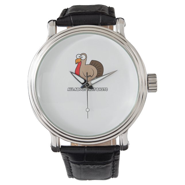 Alles over die Baste Funny voor Thanksgiving Horloge (Voorkant)