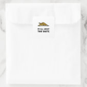 Alles over die baste past vierkante sticker (Tas)