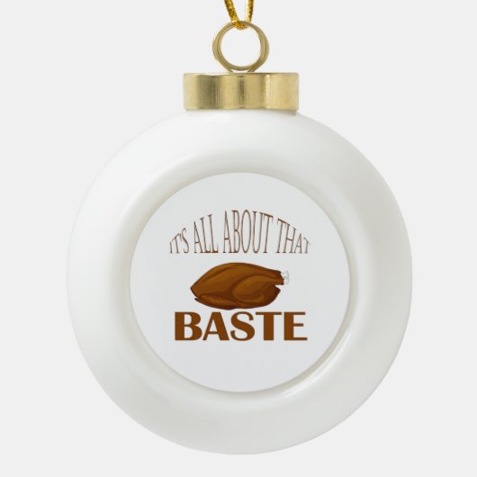 Alles over die Baste Style Quote Keramische Bal Ornament (Voorkant)