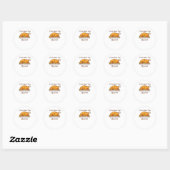 Alles over die baste (Thanksgiving) trendy Ronde Sticker (Vel)
