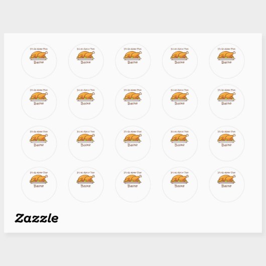 Alles over die baste (Thanksgiving) trendy Ronde Sticker (Vel)