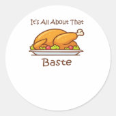 Alles over die baste (Thanksgiving) trendy Ronde Sticker (Voorkant)