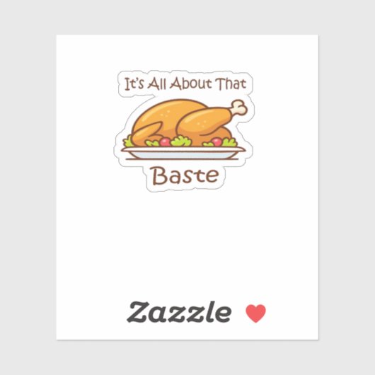 Alles over die baste (Thanksgiving) trendy Sticker (Vel)