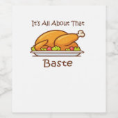 Alles over die baste (Thanksgiving) trendy Wijn Etiket (Enkel label)