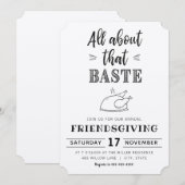 Alles over die klootzak | Vriendsgiving uitnodigin Kaart (Voorkant / Achterkant)