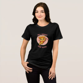 Alles over die plak Cute Pizza Cartoon T-Shirt